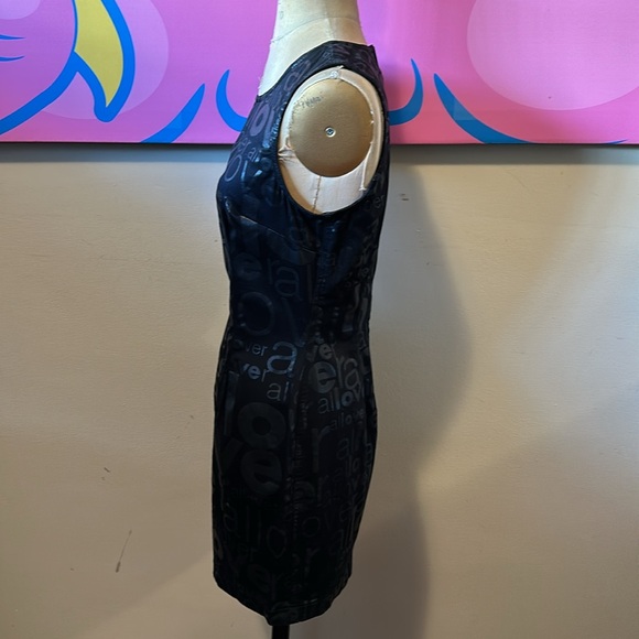 Moschino Jeans Black Love All Overr Dress The Nanny - Picture 8 of 11